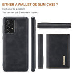 DG.MING M1 Series Anti-fall Kickstand Design Phone Case with Detachable Magnetic Wallet for Samsung Galaxy A52 4G/5G / A52s 5G