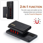DG.MING M1 Series Anti-fall Kickstand Design Phone Case with Detachable Magnetic Wallet for Samsung Galaxy A52 4G/5G / A52s 5G