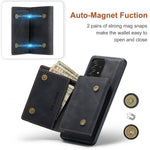 DG.MING M1 Series Anti-fall Kickstand Design Phone Case with Detachable Magnetic Wallet for Samsung Galaxy A52 4G/5G / A52s 5G