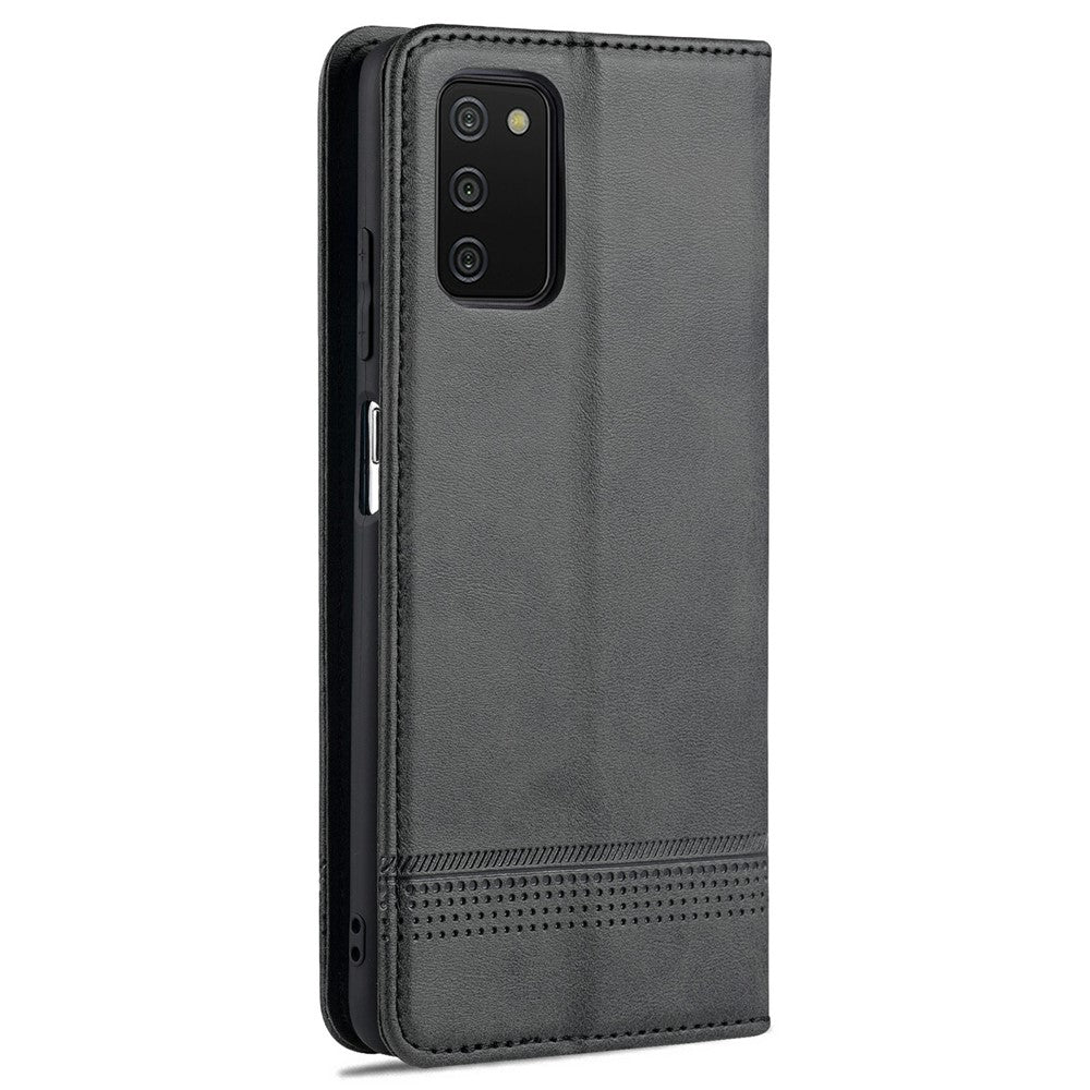 AZNS Shockproof Wallet Design PU Leather Folio Flip Phone Case Cover for Samsung Galaxy A03s (166.5mm)