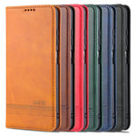 AZNS Shockproof Wallet Design PU Leather Folio Flip Phone Case Cover for Samsung Galaxy A03s (166.5mm)