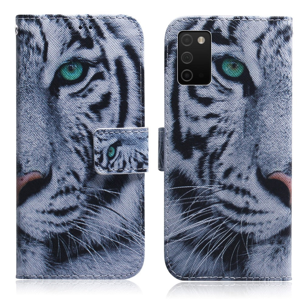 Pattern Printing PU Leather Wallet Stand Feature Flip Folio Cover for Samsung Galaxy A03s (166.5mm)