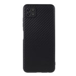 Bagcover i kulfiber-tekstur TPU til Samsung Galaxy A22 5G (EU-version)