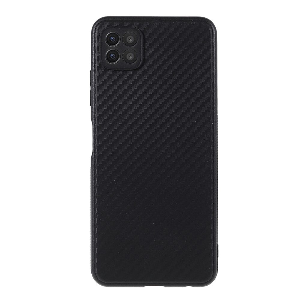 Bagcover i kulfiber-tekstur TPU til Samsung Galaxy A22 5G (EU-version)