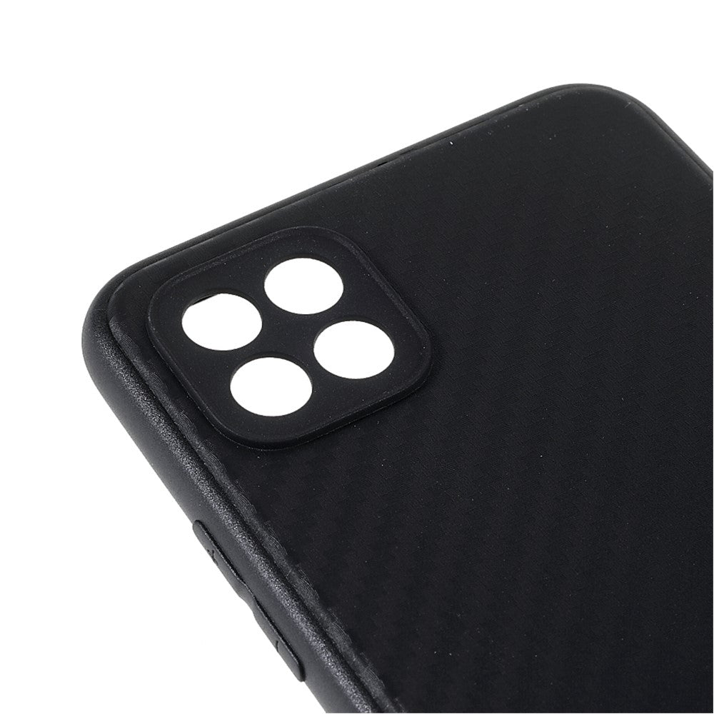 Bagcover i kulfiber-tekstur TPU til Samsung Galaxy A22 5G (EU-version)