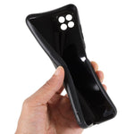 Bagcover i kulfiber-tekstur TPU til Samsung Galaxy A22 5G (EU-version)