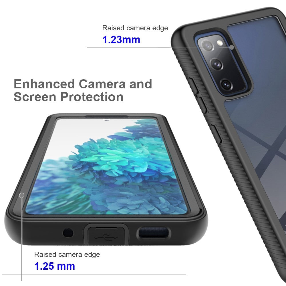 Full Coverage Hybrid Protective Case with Ultra Clear PET Screen Protector for Samsung Galaxy S20 FE 2022/S20 FE 4G/S20 FE 5G/S20 Lite
