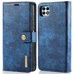 DG.MING Split Leather Wallet Design Detachable 2-in-1 Phone Case Shell for Samsung Galaxy A22 5G (EU Version)