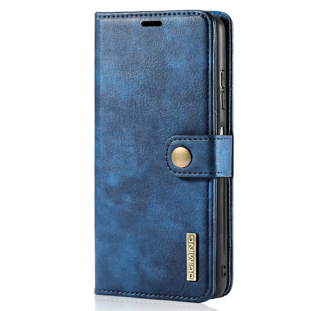 DG.MING Split Leather Wallet Design Detachable 2-in-1 Phone Case Shell for Samsung Galaxy A22 5G (EU Version)
