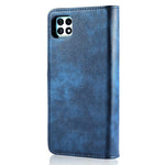 DG.MING Split Leather Wallet Design Detachable 2-in-1 Phone Case Shell for Samsung Galaxy A22 5G (EU Version)