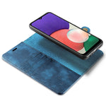 DG.MING Split Leather Wallet Design Detachable 2-in-1 Phone Case Shell for Samsung Galaxy A22 5G (EU Version)
