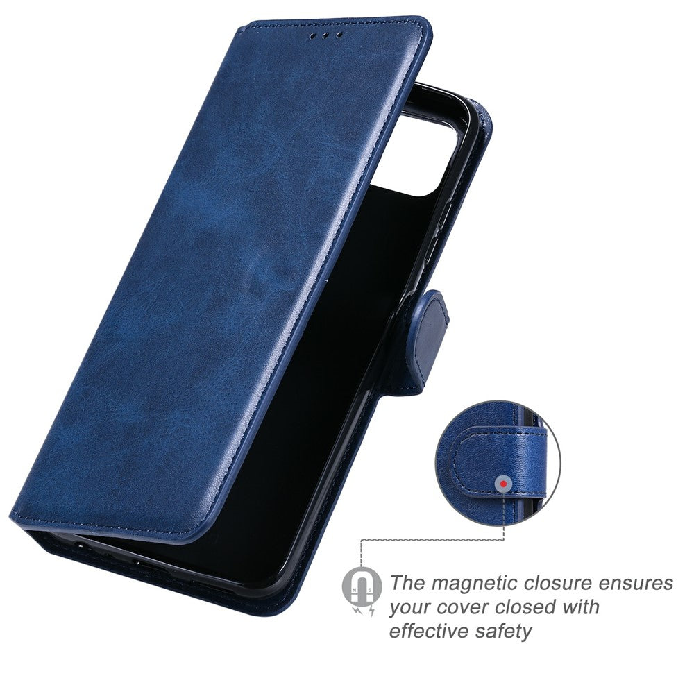 Drop-resistant Stand Design Leather Wallet Mobile Phone Cover Case for Samsung Galaxy A22 5G (EU Version)