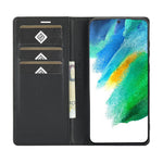 LC.IMEEKE Leather Case Carbon Fiber Pattern Phone Shell with Wallet for Samsung Galaxy S21+ 5G