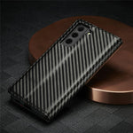 LC.IMEEKE Leather Case Carbon Fiber Pattern Phone Shell with Wallet for Samsung Galaxy S21+ 5G