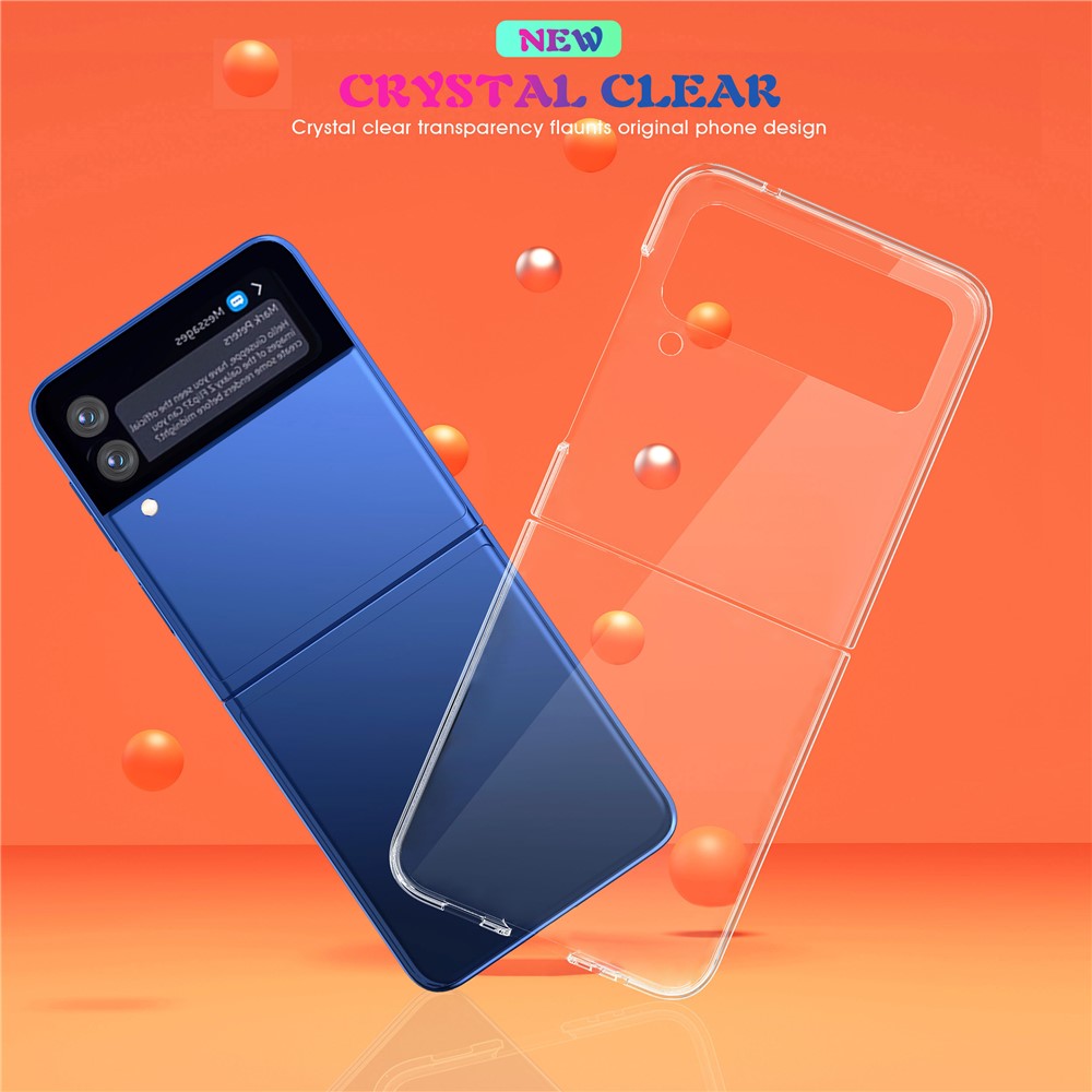 Clear Phone Case for Samsung Galaxy Z Flip3 5G, Hard PC Shock-Absorbing Back Cover