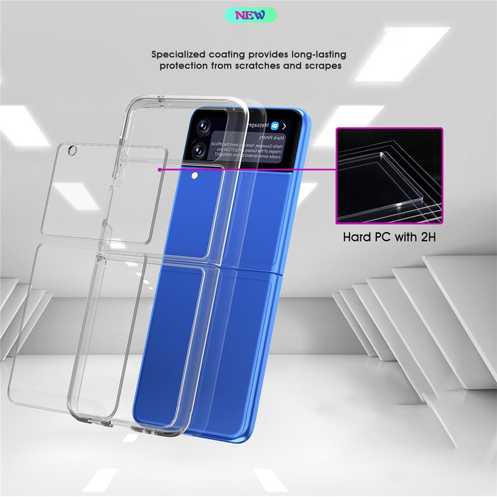 Clear Phone Case for Samsung Galaxy Z Flip3 5G, Hard PC Shock-Absorbing Back Cover