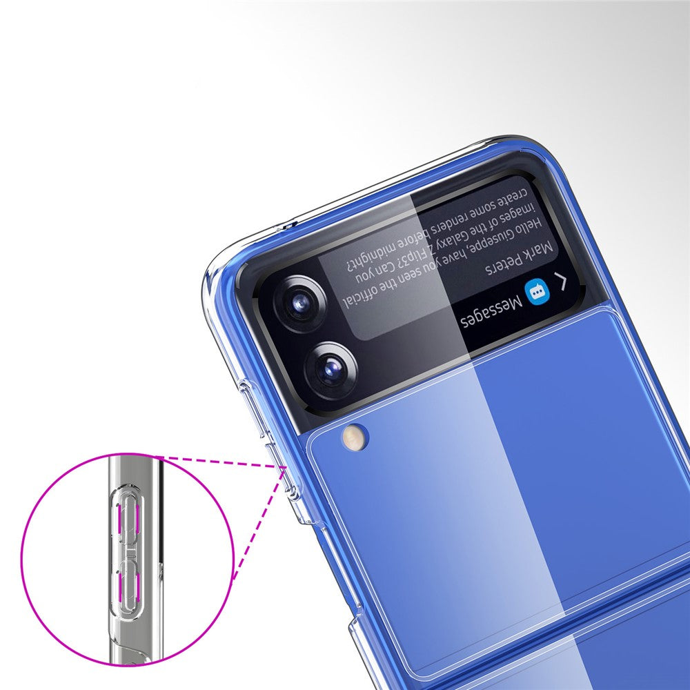 Clear Phone Case for Samsung Galaxy Z Flip3 5G, Hard PC Shock-Absorbing Back Cover