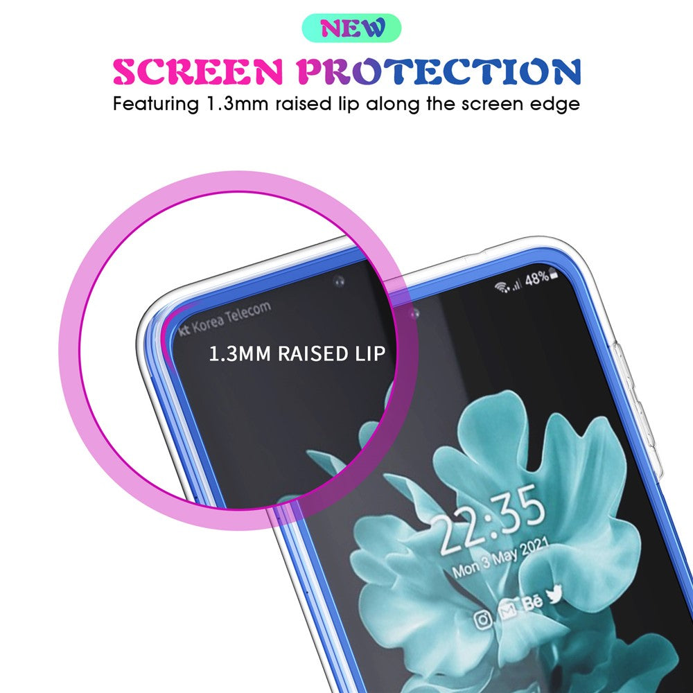 Clear Phone Case for Samsung Galaxy Z Flip3 5G, Hard PC Shock-Absorbing Back Cover