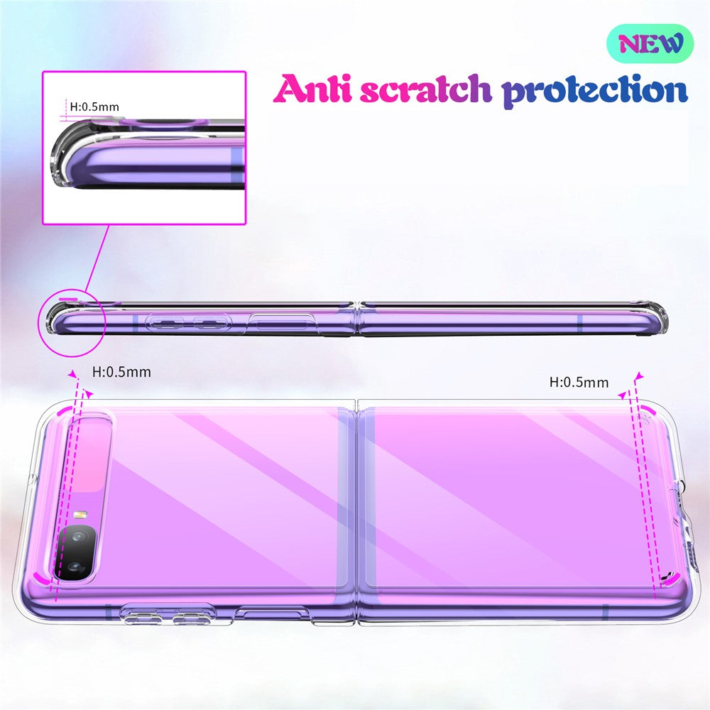 Anti Scratch Transparent Hard PC Phone Protective Cover Case for Samsung Galaxy Z Flip