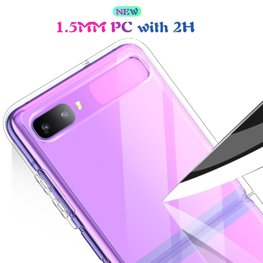 Anti Scratch Transparent Hard PC Phone Protective Cover Case for Samsung Galaxy Z Flip