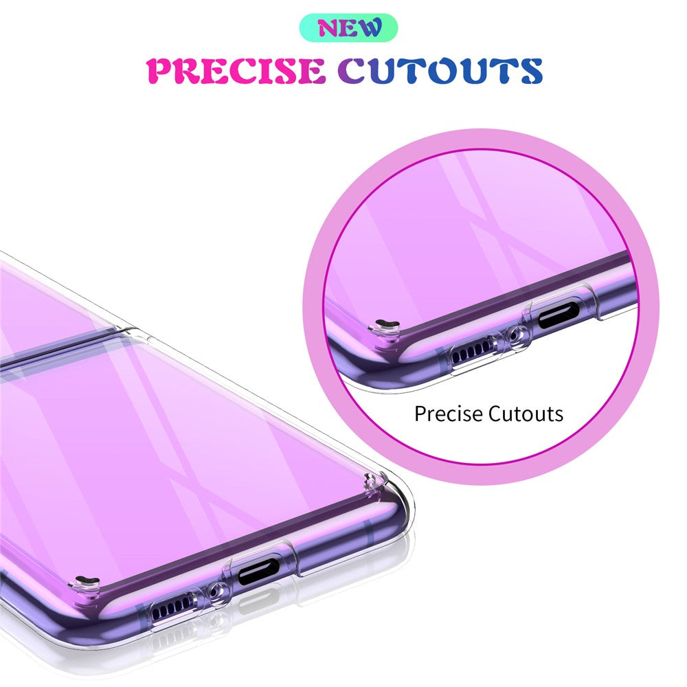 Anti Scratch Transparent Hard PC Phone Protective Cover Case for Samsung Galaxy Z Flip