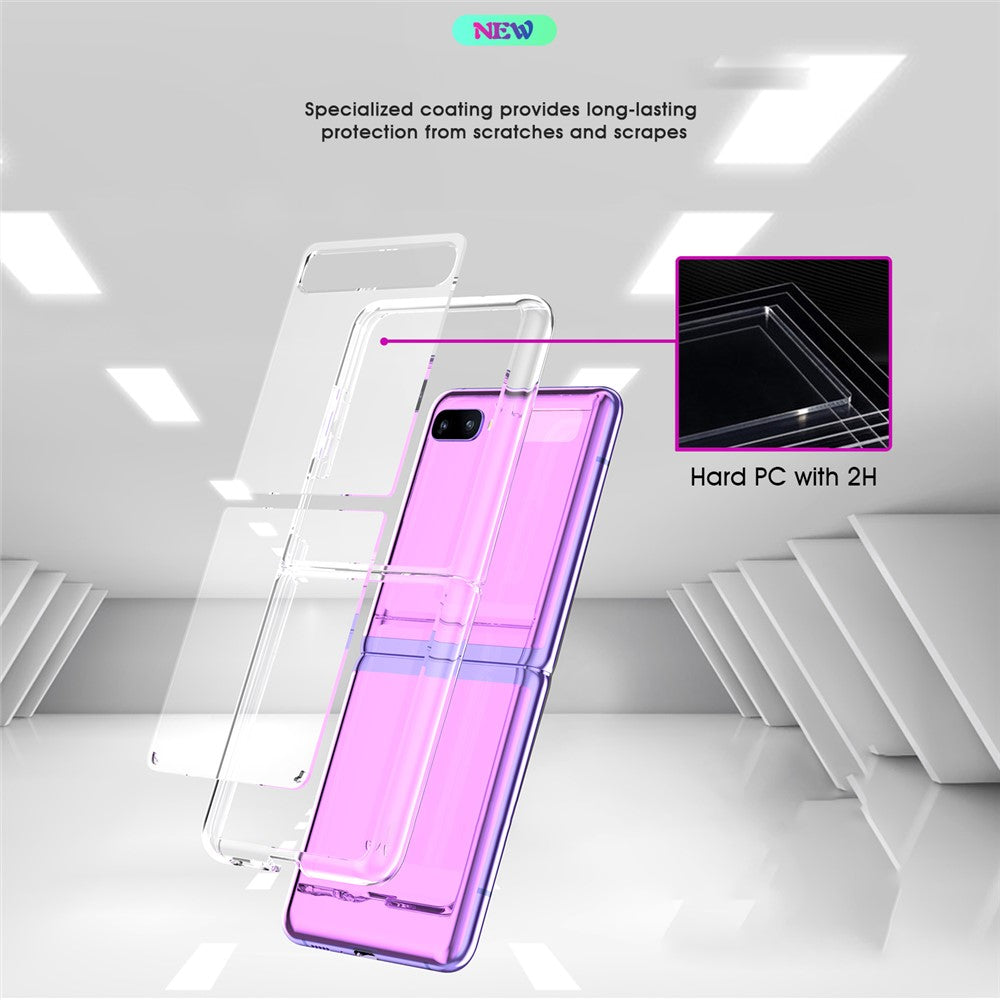 Anti Scratch Transparent Hard PC Phone Protective Cover Case for Samsung Galaxy Z Flip