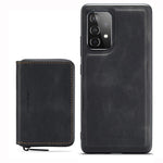 JEEHOOD Magnetisk aftageligt 2-i-1 tegnebogslæder hybrid cover med lynlås og støttefod til Samsung Galaxy A72 5G/4G