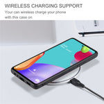 JEEHOOD Magnetisk aftageligt 2-i-1 tegnebogslæder hybrid cover med lynlås og støttefod til Samsung Galaxy A72 5G/4G