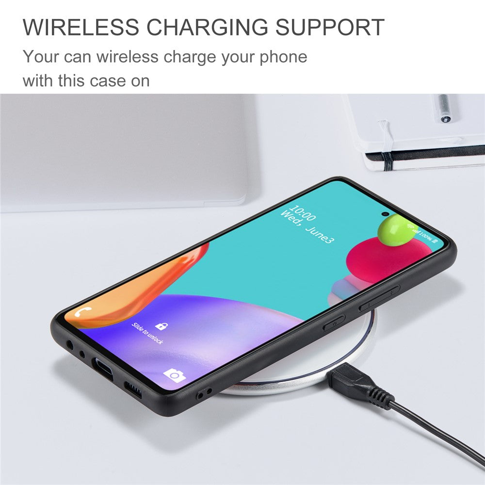 JEEHOOD Magnetisk aftageligt 2-i-1 tegnebogslæder hybrid cover med lynlås og støttefod til Samsung Galaxy A72 5G/4G