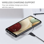 JEEHOOD magnetiskt, stötsäkert och avtagbart 2-i-1-hybridskal med blixtlåsstängd plånbok för Samsung Galaxy A12