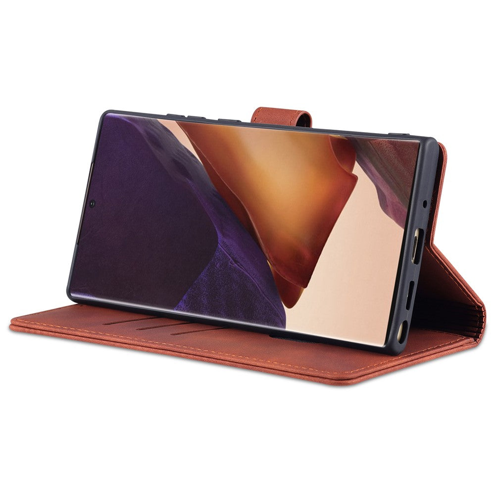 AZNS Læderpung, stander, folio, flipcover, kortpladser, fuld kropsbeskyttelse, telefonskal til Samsung Galaxy Note20 Ultra/Note20 Ultra 5G
