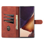 AZNS Læderpung, stander, folio, flipcover, kortpladser, fuld kropsbeskyttelse, telefonskal til Samsung Galaxy Note20 Ultra/Note20 Ultra 5G