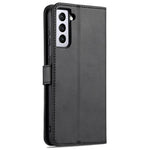 AZNS Leather Wallet Card Slots Stand Folio Flip Shock-resistant Case Phone Shell for Samsung Galaxy S21+ 5G