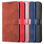 AZNS Leather Wallet Card Slots Stand Folio Flip Shock-resistant Case Phone Shell for Samsung Galaxy S21+ 5G