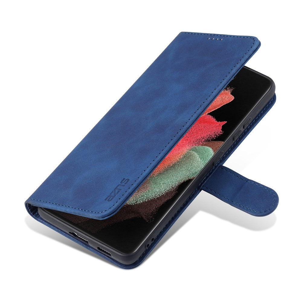 AZNS Plånboksdesign PU-läder Allround-skyddande mobilfodral för Samsung Galaxy S21 Ultra 5G