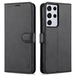AZNS Plånboksdesign PU-läder Allround-skyddande mobilfodral för Samsung Galaxy S21 Ultra 5G