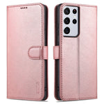 AZNS Plånboksdesign PU-läder Allround-skyddande mobilfodral för Samsung Galaxy S21 Ultra 5G