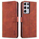 AZNS Plånboksdesign PU-läder Allround-skyddande mobilfodral för Samsung Galaxy S21 Ultra 5G