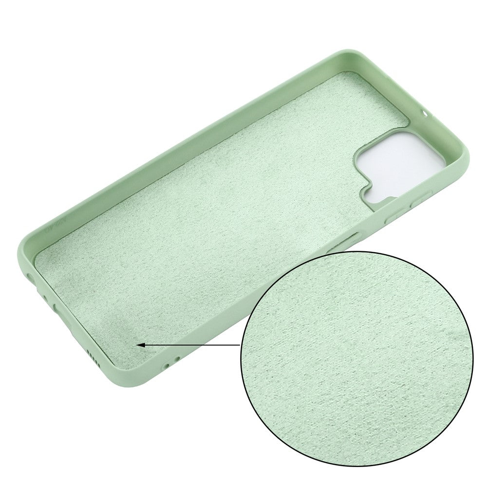Liquid Silicone Silky-Soft Touch Full Body Protection Shockproof Case Cover with Strap for Samsung Galaxy M32 (Global Version)