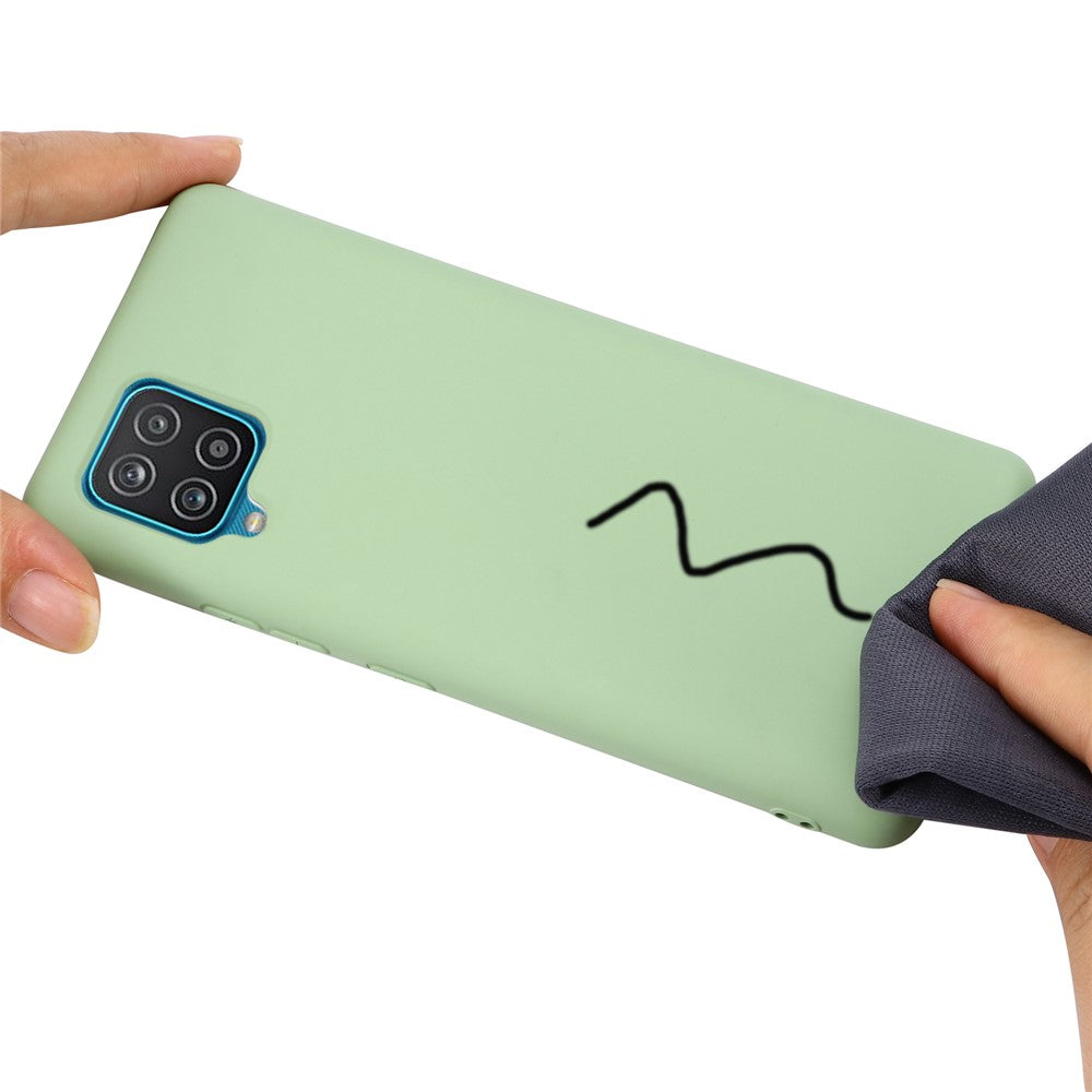 Liquid Silicone Silky-Soft Touch Full Body Protection Shockproof Case Cover with Strap for Samsung Galaxy M32 (Global Version)