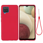 Liquid Silicone Silky-Soft Touch Full Body Protection Shockproof Case Cover with Strap for Samsung Galaxy M32 (Global Version)