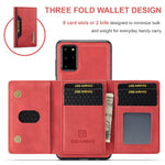 DG.MING M2 Series Anti-drop Magnetic Wallet Design with Kickstand  Leather Coated Hybrid Case for Samsung Galaxy S20 Plus