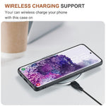 DG.MING M1 Series Phone Case PU + TPU + PC Back Cover with Magnetic Tri-Fold Wallet Kickstand for Samsung Galaxy S20 Plus