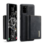 DG.MING M1 Series Phone Case PU + TPU + PC Back Cover with Magnetic Tri-Fold Wallet Kickstand for Samsung Galaxy S20 Plus