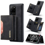 DG.MING M2 Series Tri-Fold Wallet Kickstand Design Magnetic Detachable Wireless Charging Hybrid Case for Samsung Galaxy S20 Ultra