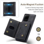 DG.MING M2 Series Tri-Fold Wallet Kickstand Design Magnetic Detachable Wireless Charging Hybrid Case for Samsung Galaxy S20 Ultra