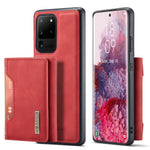 DG.MING M2 Series Tri-Fold Wallet Kickstand Design Magnetic Detachable Wireless Charging Hybrid Case for Samsung Galaxy S20 Ultra