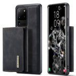 DG.MING M1 Series Phone Case PU + TPU + PC Back Cover with Magnetic Tri-Fold Wallet Kickstand for Samsung Galaxy S20 Ultra