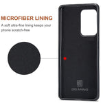 DG.MING M1 Series Phone Case PU + TPU + PC Back Cover with Magnetic Tri-Fold Wallet Kickstand for Samsung Galaxy S20 Ultra