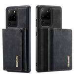 DG.MING M1 Series Phone Case PU + TPU + PC Back Cover with Magnetic Tri-Fold Wallet Kickstand for Samsung Galaxy S20 Ultra
